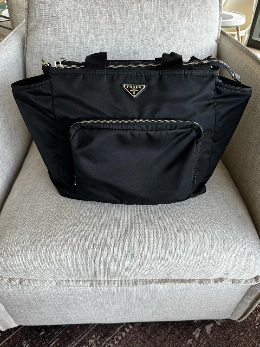Authentic Prada Nylon Black Diaper Bag